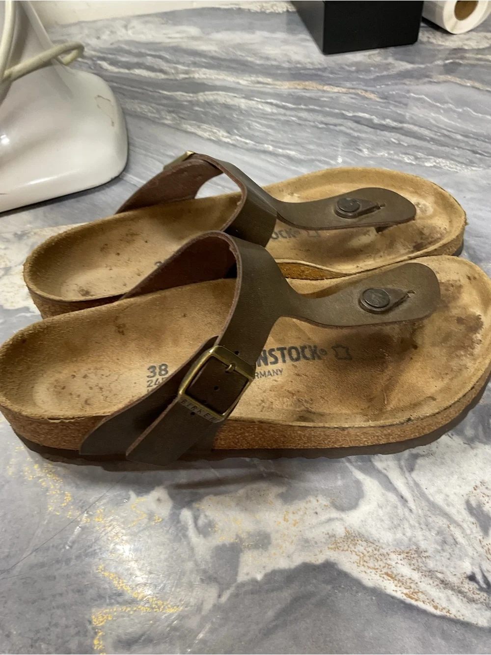 Birkenstock Women Shoes Gizeh T-strap Thong Sandals Flats Slip On Size 38 - Picture 3 of 16